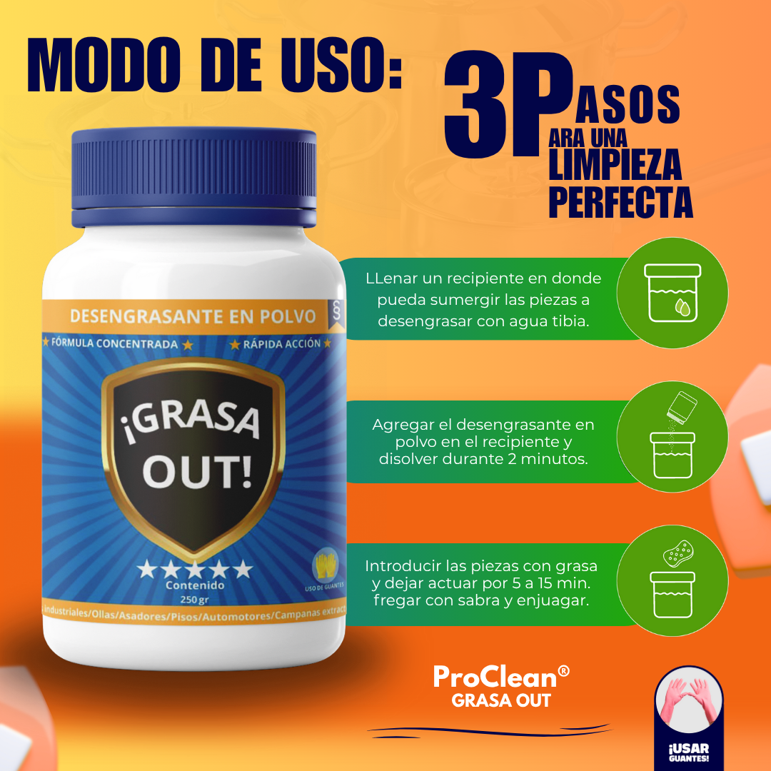 ProClean® GRASA OUT 💥¡ELIMINA LA GRASA MÁS DIFÍCIL SIN ESFUERZO!💥
