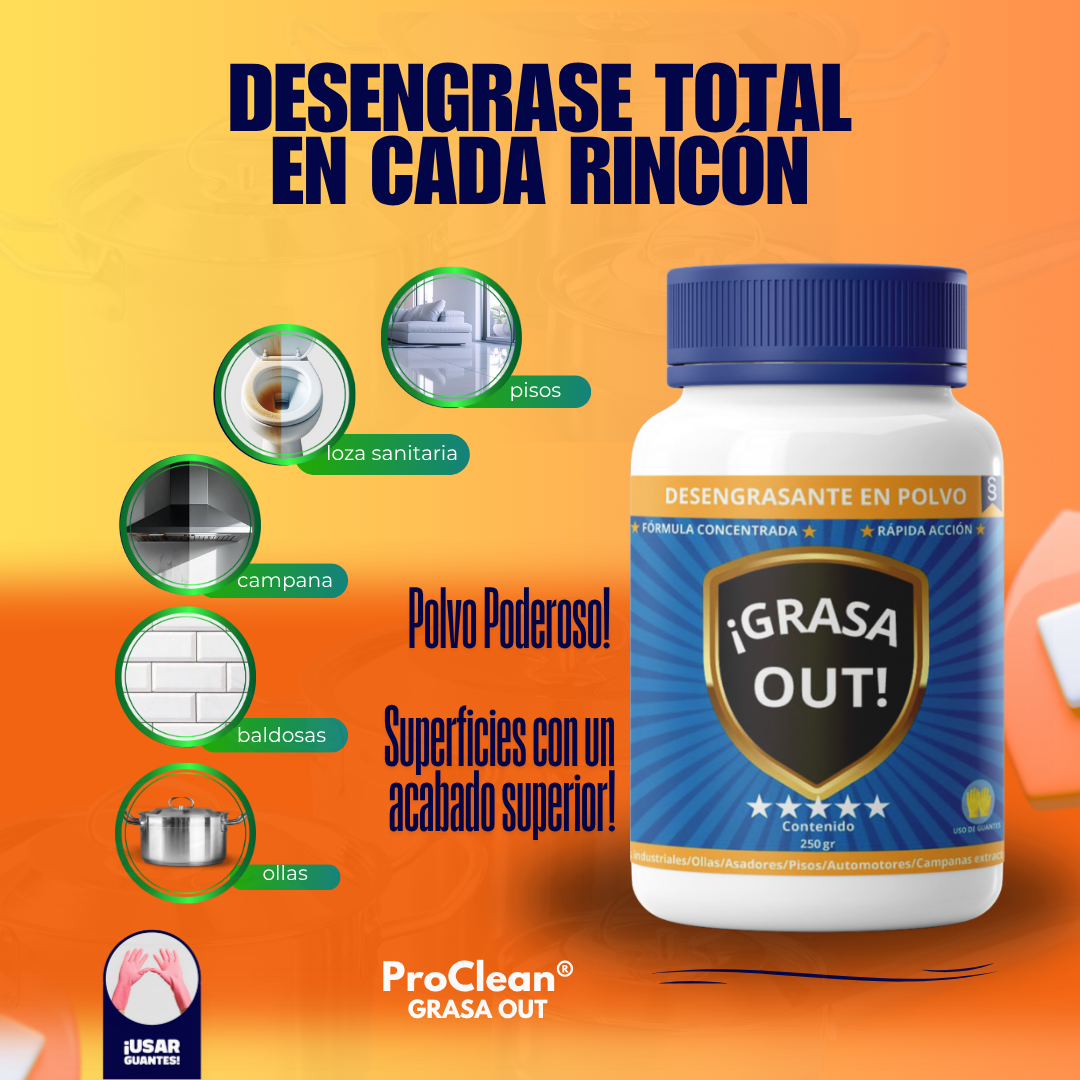 ProClean® GRASA OUT 💥¡ELIMINA LA GRASA MÁS DIFÍCIL SIN ESFUERZO!💥