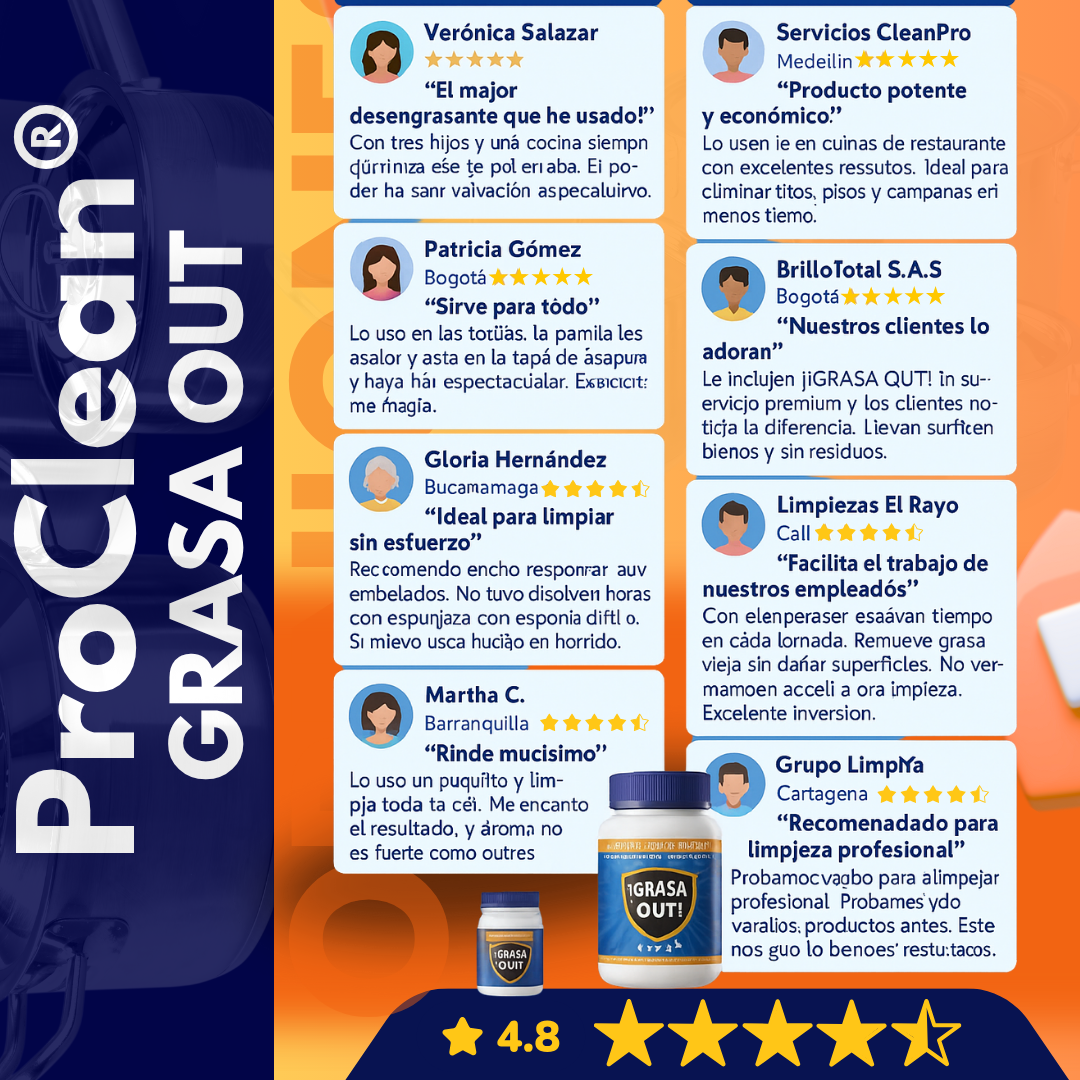 ProClean® GRASA OUT 💥¡ELIMINA LA GRASA MÁS DIFÍCIL SIN ESFUERZO!💥